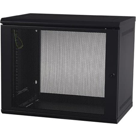 APC by Schneider Electric NetShelter WX AR109 9U Wall Mountable Rack Cabinet for Patch Panel, LAN Switch - 482.60 mm Rack Width x 329 mm Rack Depth - Black