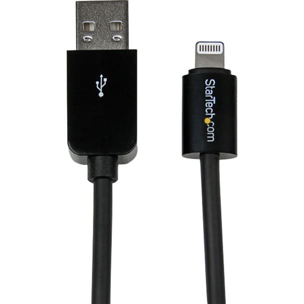 StarTech.com 1m (3ft) Black Apple® 8-pin Lightning Connector to USB Cable for iPhone / iPod / iPad
