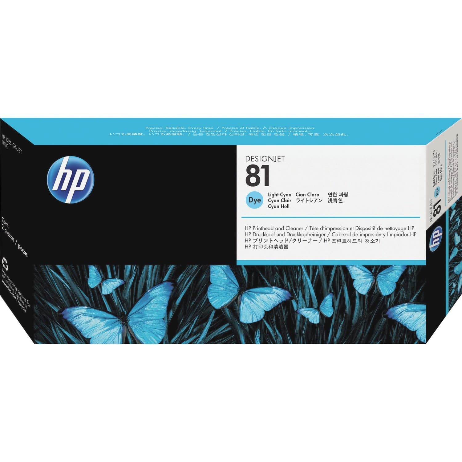HP 81 (C4954A) Original Inkjet Printhead - Single Pack - Light Cyan - 1 / Box