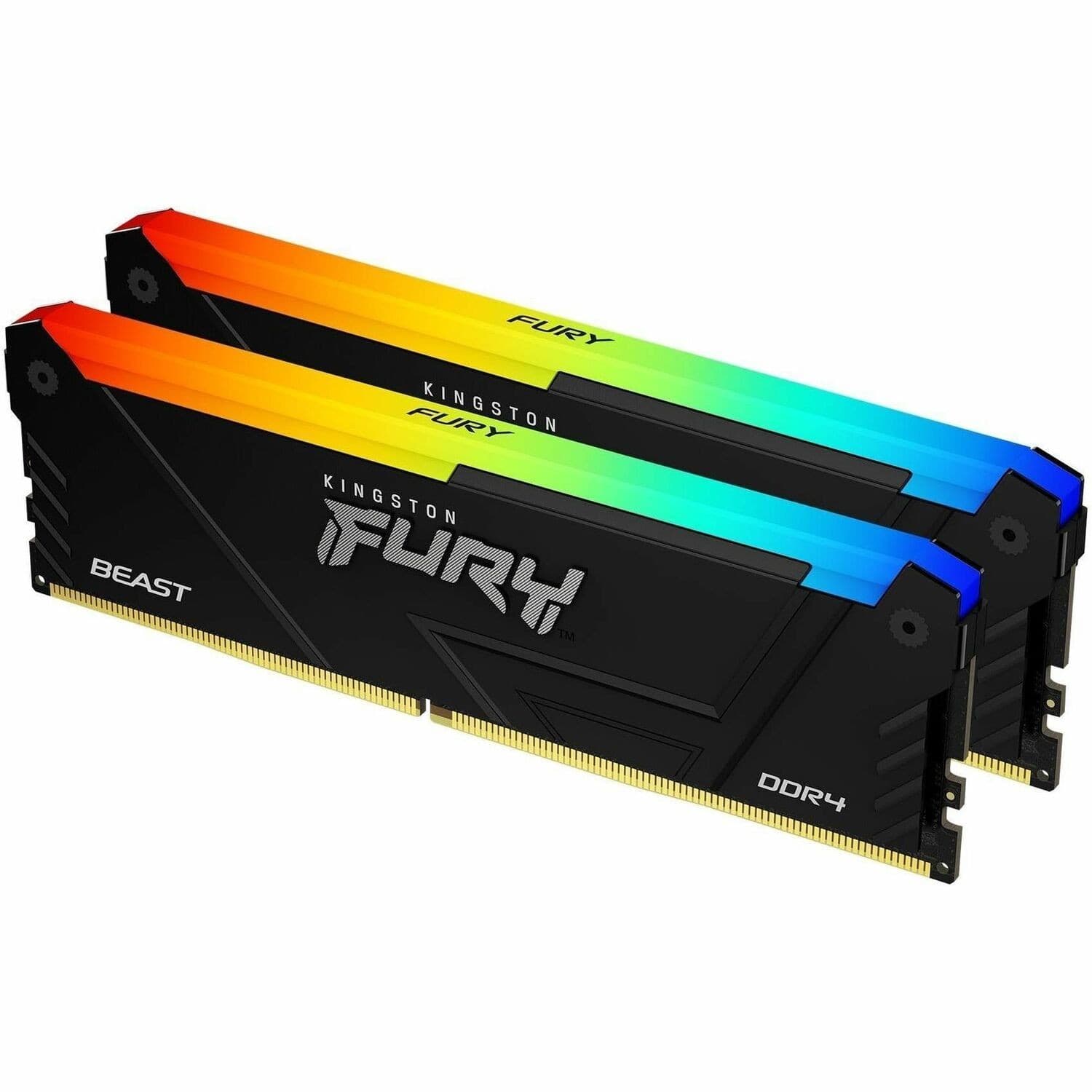 Kingston FURY Beast RAM Module for Motherboard - 64 GB (2 x 32GB) - RGB - DDR4-3200/PC4-25600 DDR4 SDRAM - 3200 MHz Dual-rank Memory - CL16 - 1.35 V