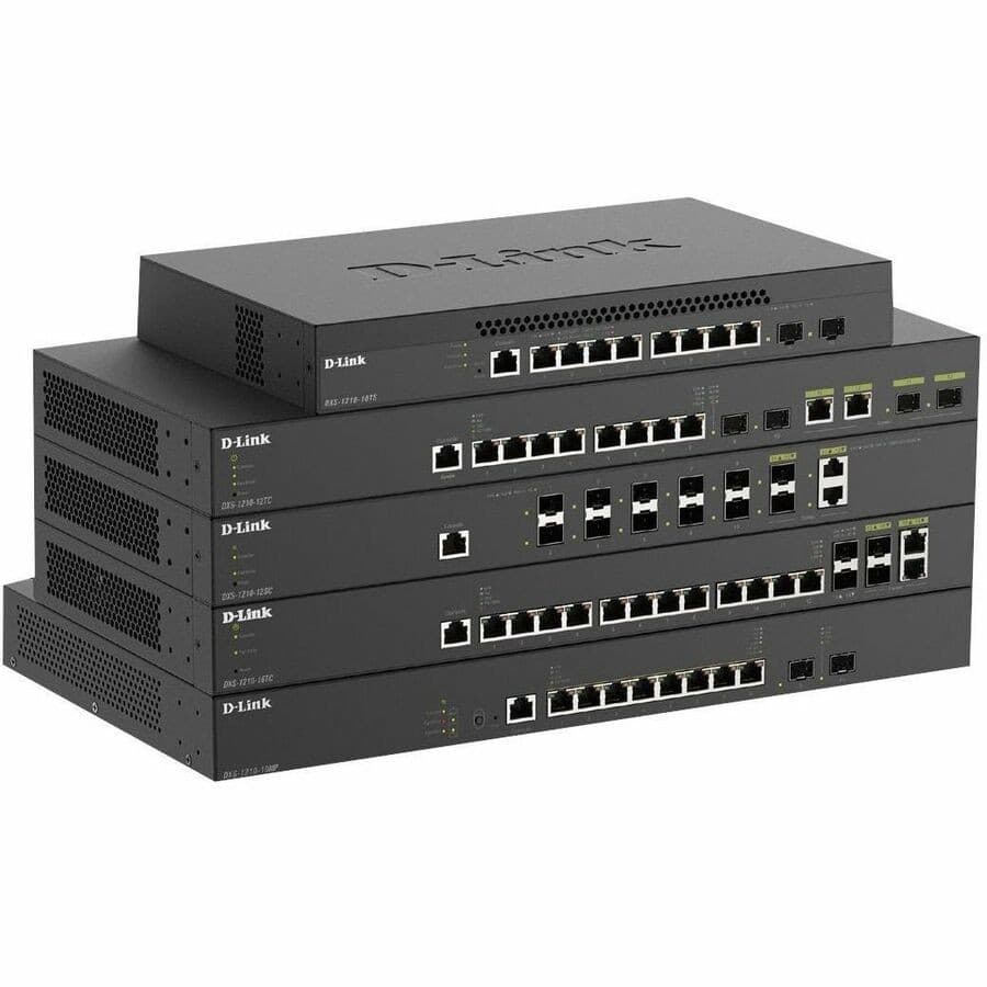 D-Link DXS-1210 DXS-1210-10MP 8 Ports Manageable Ethernet Switch - Gigabit Ethernet, 2.5 Gigabit Ethernet, 5 Gigabit Ethernet, 10 Gigabit Ethernet - 100/1000Base-T, 2.5GBase-T, 5GBase-T, 10GBase-T, 10GBase-X