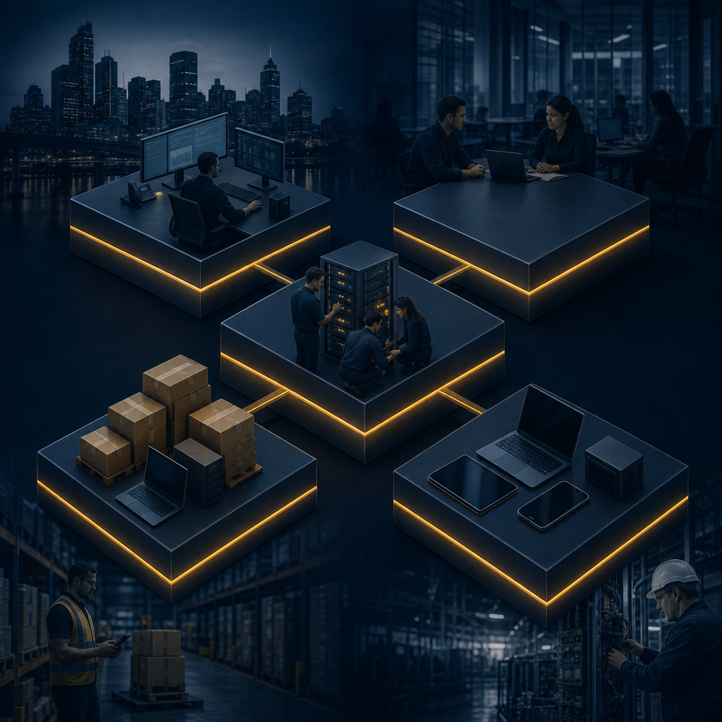 Diagram of five enterprise managed IT engagement models as building blocks
